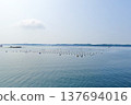Ise-Shima: A view of the calm sea and islands from a cruise ship in Ago Bay, Shima City, Mie Prefecture. 137694016
