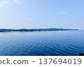 Ise-Shima: A view of the calm sea and islands from a cruise ship in Ago Bay, Shima City, Mie Prefecture. 137694019