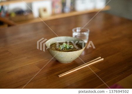 Curry udon I made for lunch Curry udon I made for lunch 137694502