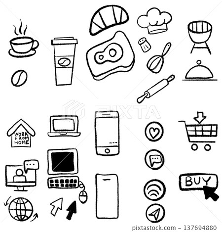 A set of various shopping icons A set of various shopping icons 137694880