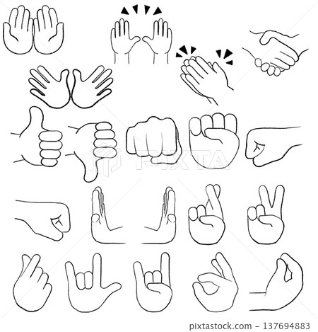 手標誌圖標集 137694883