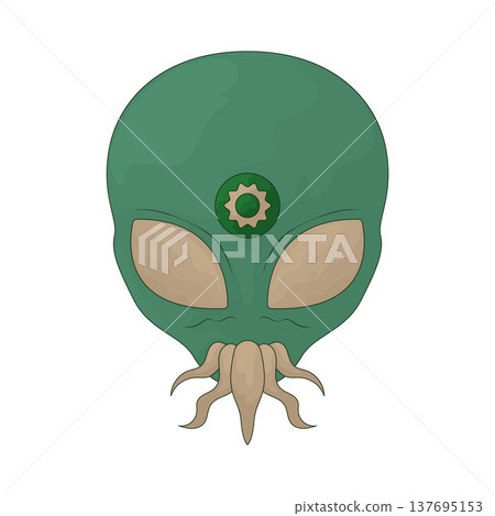 Illustration of Alien Head Illustration of Alien Head 137695153
