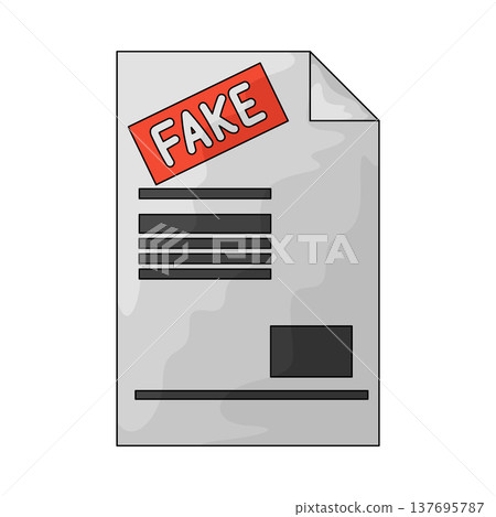 Illustration of Fake Document Illustration of Fake Document 137695787