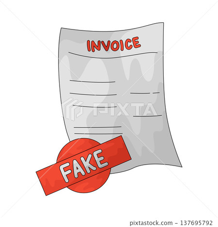 Illustration of Fake Invoice 137695792