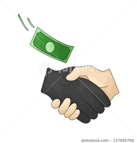 Illustration of Secret Handshake Illustration of Secret Handshake 137695798