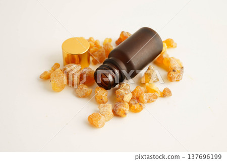 Frankincense or olibanum aromatic resin used in incense and perfumes. 137696199
