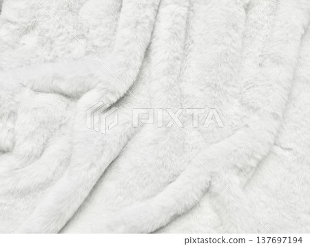 soft white faux fur texture ripples elegantly over pale blue canvas evoking cozy winter luxury for serene wallpaper or subtle banner space soft white faux fur texture ripples elegantly over pale blue canvas evoking cozy winter luxury for serene wallpaper or subtle banner space 137697194