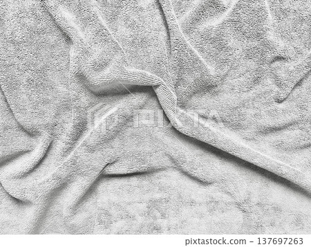 soft grayscale folded terry cloth texture for spa branding background soft grayscale folded terry cloth texture for spa branding background 137697263
