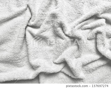 soft white towel texture closeup for web background and spa branding soft white towel texture closeup for web background and spa branding 137697274