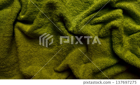 lush olive green fluffy towel texture background for graphic design and branding lush olive green fluffy towel texture background for graphic design and branding 137697275
