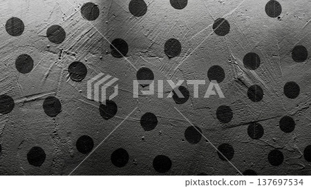 dark concrete wall texture with black polka dot pattern, monochrome abstract background for web design, branding identity, poster layout, editorial print, and modern graphic overlay dark concrete wall texture with black polka dot pattern, monochrome abstract background for web design, branding identity, poster layout, editorial print, and modern graphic overlay 137697534