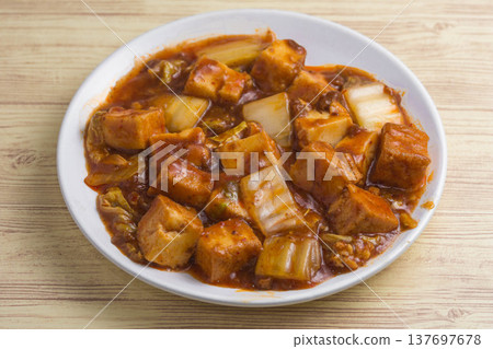 麻婆豆腐配大白菜 麻婆豆腐配大白菜 137697678