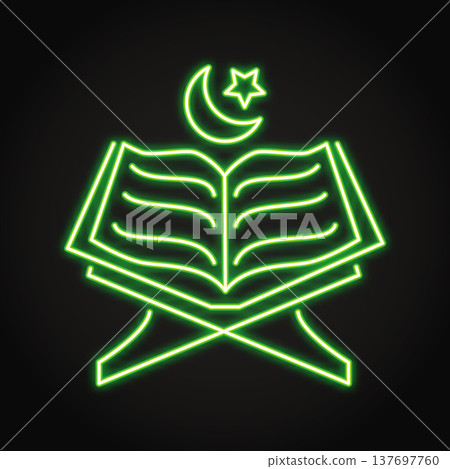 The Quran neon icon The Quran neon icon 137697760