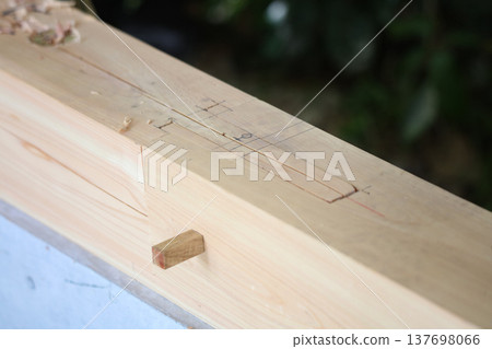 Japanese house under construction Japanese house under construction 137698066