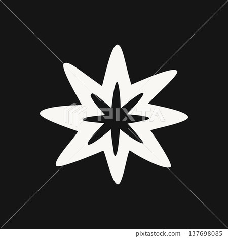 Minimal pointed starburst symbol isolated on background. Hand drawn sparkle star icon vector design element. Minimal pointed starburst symbol isolated on background. Hand drawn sparkle star icon vector design element. 137698085