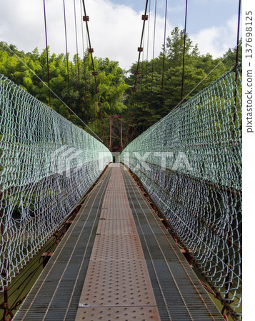 橫跨志岐山水壩湖的德栗懸索橋 137698125