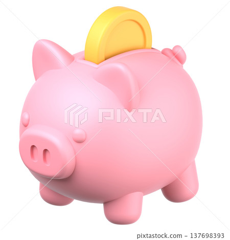 3D小豬存錢筒圖標 137698393