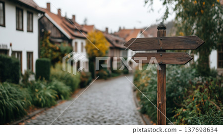 wooden, road, sign 137698634