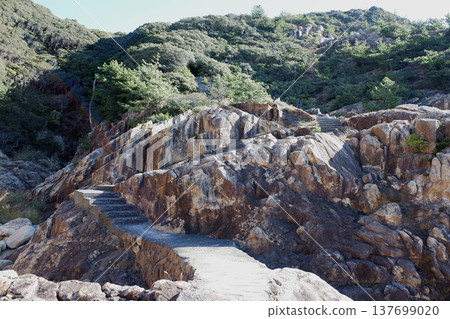 Approach to Ryugu Shrine, Tosashimizu City, Kochi Prefecture 137699020