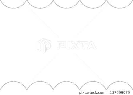 Light gray dots and a continuous semicircular frame Light gray dots and a continuous semicircular frame 137699079