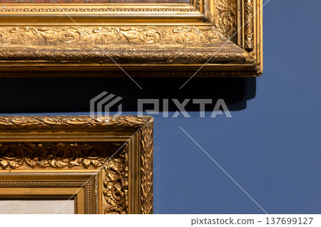 Golden picture frames corners Golden picture frames corners 137699127