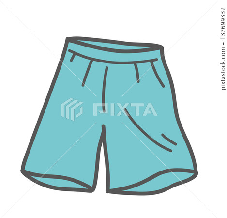 簡單的綠色短褲示意圖 簡單的綠色短褲示意圖 137699332