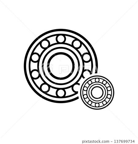 Ball Bearing icon vector design element templates simple and modern 137699734