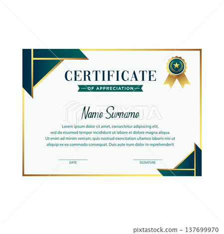 Certificate vector design templates 137699970