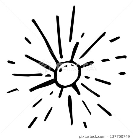 Bright sun stylized as graphics Bright sun stylized as graphics 137700749