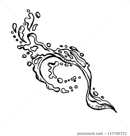 Swirling splash of clear liquid Swirling splash of clear liquid 137700752