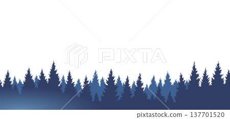 Mountains silhouettes landscape background. Rocky panorama with mountains skyline and pine tree forest. Scenery with slopes, vector cartoon illustration Mountains silhouettes landscape background. Rocky panorama with mountains skyline and pine tree forest. Scenery with slopes, vector cartoon illustration 137701520