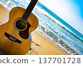 guitar on the beach 137701728