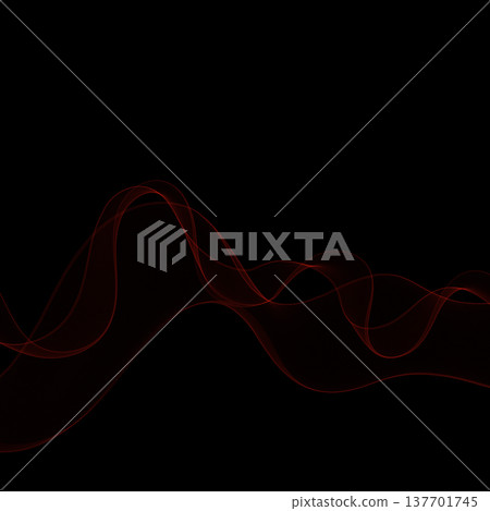 Minimalist digital background with red energy wave in the form of a smooth trail on a dark background. Eps 10 Minimalist digital background with red energy wave in the form of a smooth trail on a dark background. Eps 10 137701745