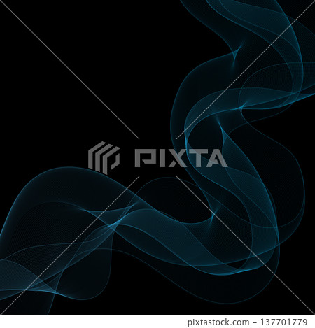 Abstract digital graphics with dynamic blue lines and a title. Eps 10 137701779