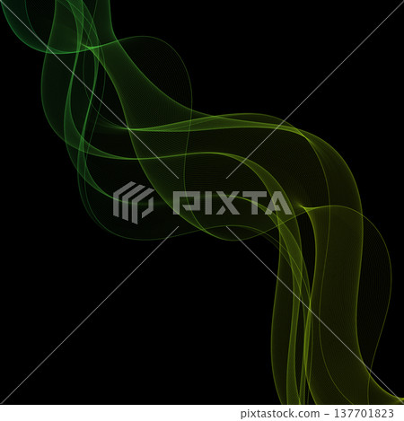 Vector illustration of smooth green wave for ecological or technological projects. Eps 10 Vector illustration of smooth green wave for ecological or technological projects. Eps 10 137701823