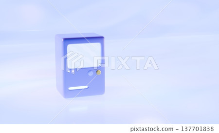 3D retro monitor-style gadget 137701838