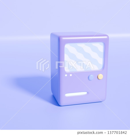 90s-style 3D retro monitor-style gadget 137701842