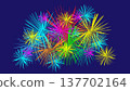 Multicolored fireworks. Holiday fireworks. Holi festival of colors 137702164