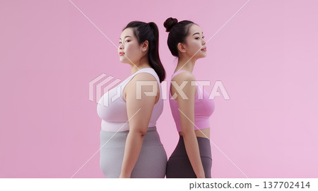 一個女人成功節食前後 137702414