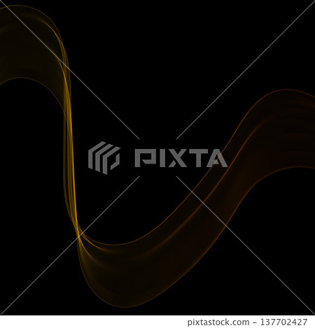 Elegant golden abstract wave of sophisticated lines on a deep black background for creating luxury design. Eps 10 Elegant golden abstract wave of sophisticated lines on a deep black background for creating luxury design. Eps 10 137702427