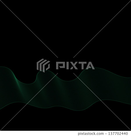 Futuristic neon wave in green tones to create a stylish digital design. Eps 10 Futuristic neon wave in green tones to create a stylish digital design. Eps 10 137702440