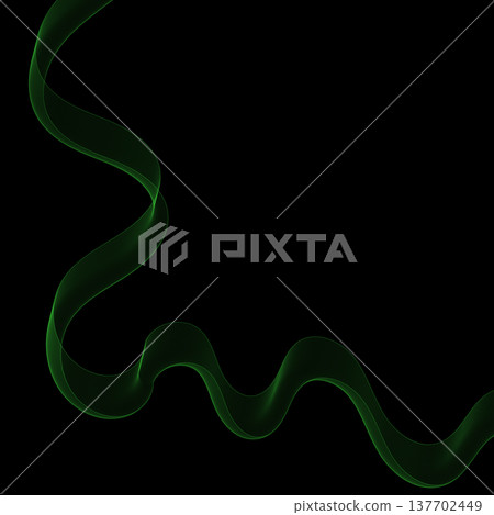 Conceptual background with smooth dynamics of green curves in vector format. Eps 10 137702449