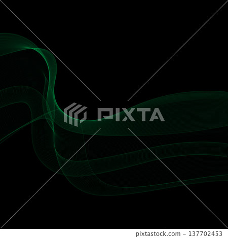 Stylish dark green wave on black to create a premium screensaver. Eps 10 Stylish dark green wave on black to create a premium screensaver. Eps 10 137702453