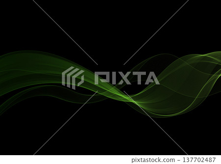 Futuristic neon wave in green tones to create a stylish modern digital design. Eps 10 Futuristic neon wave in green tones to create a stylish modern digital design. Eps 10 137702487