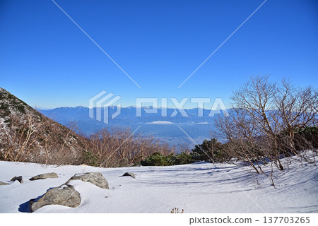 View of the Southern Alps from Senjojiki Cirque 137703265