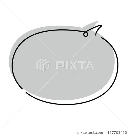 A simple horizontal oval speech bubble A simple horizontal oval speech bubble 137703430