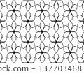 black and white Ornate floral motif seamless pattern. 137703468