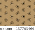 Seamless pattern on a realistic kraft paper background 137703469