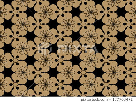 Seamless pattern on a realistic kraft paper background Seamless pattern on a realistic kraft paper background 137703471