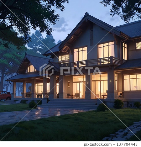 一棟被自然環繞的時尚住宅 137704445